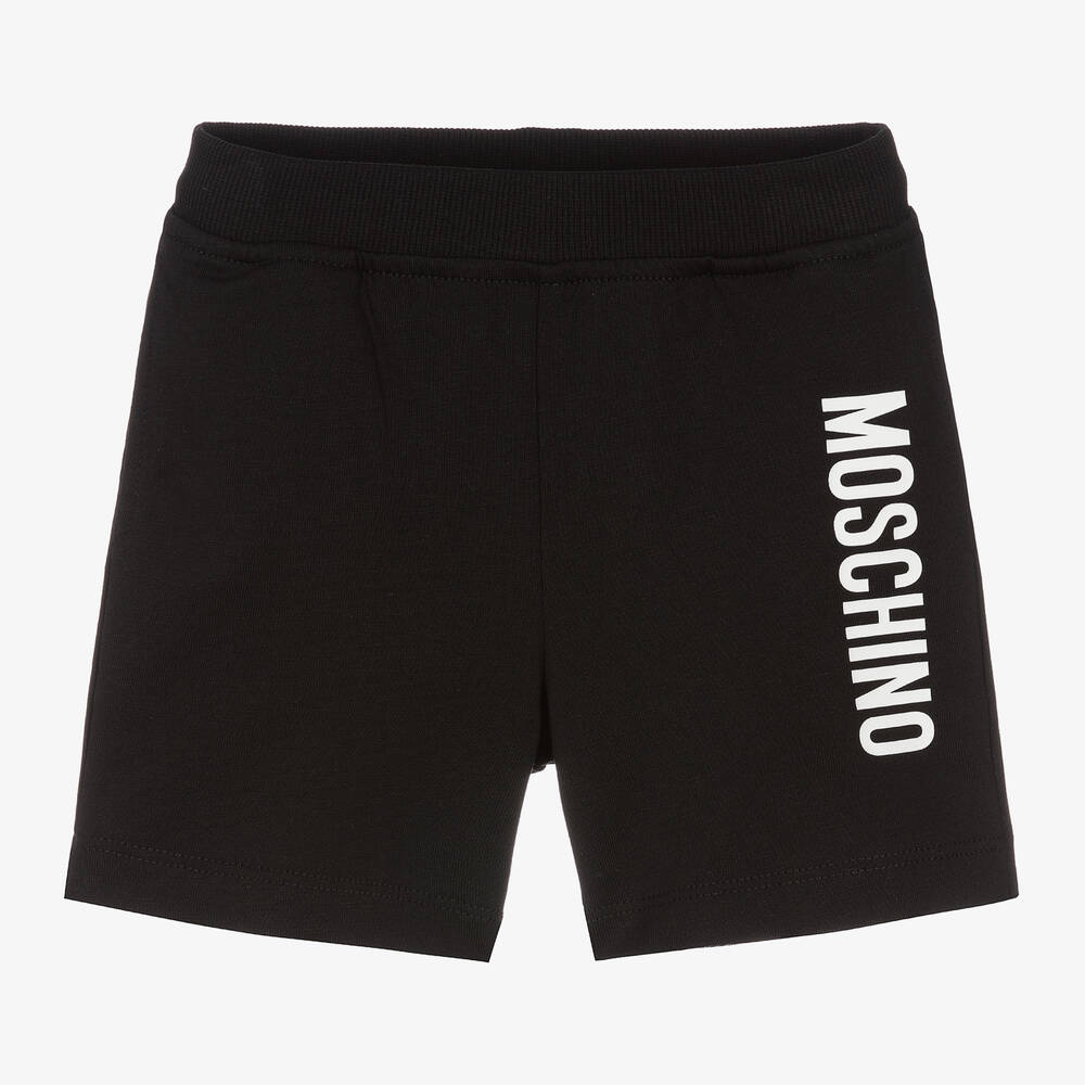 Moschino Baby - Black Cotton Jersey Shorts | Childrensalon