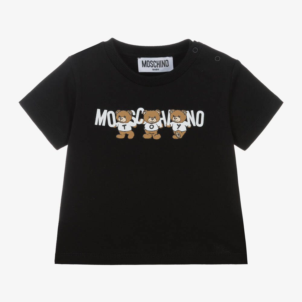Moschino Baby -  تيشيرت تيدي بير قطن لون أسود | Childrensalon