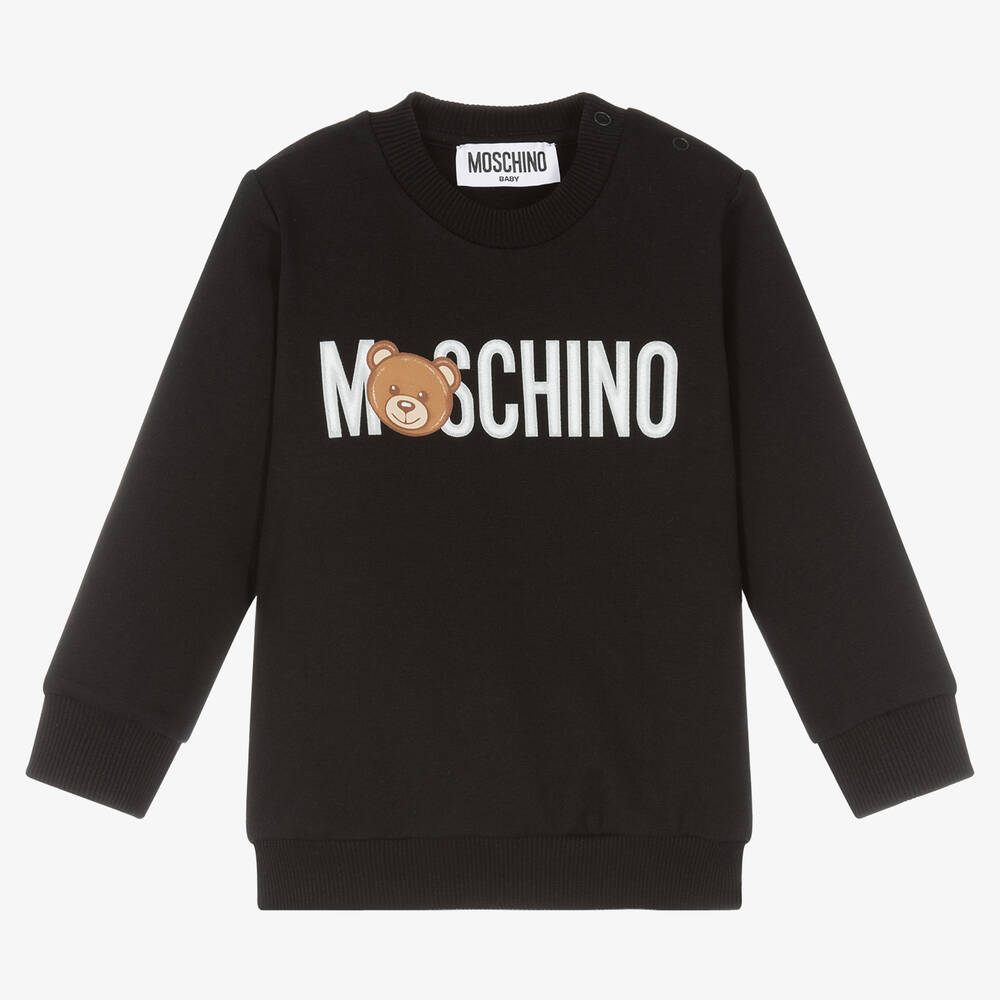 Moschino Baby - Black Logo Baby Sweatshirt | Childrensalon