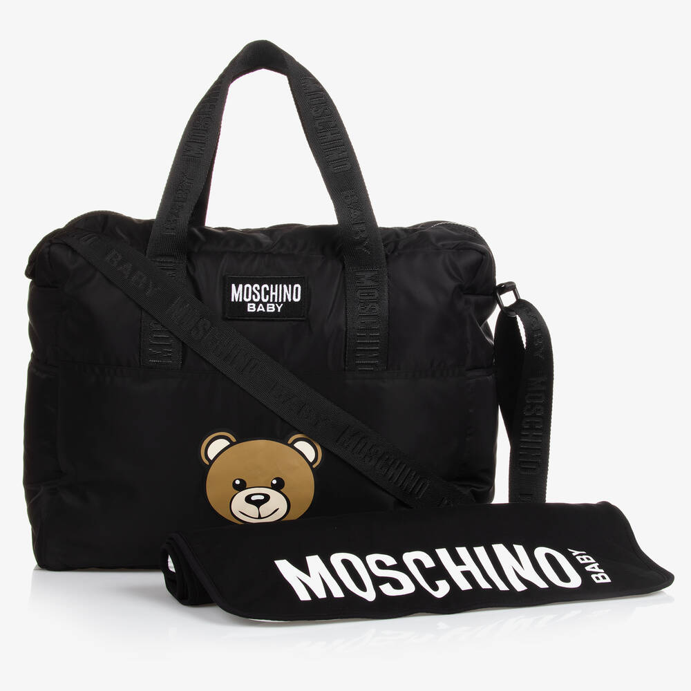 Moschino Baby - حقيبة لمستلزمات الأطفال بطبعة تيدي بير (40 سم) | Childrensalon