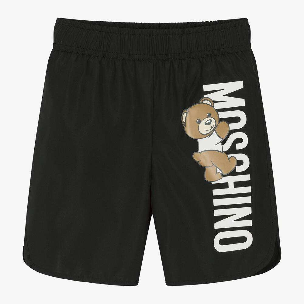 Moschino Kid-Teen - Boys Black Teddy Bear Swim Shorts | Childrensalon