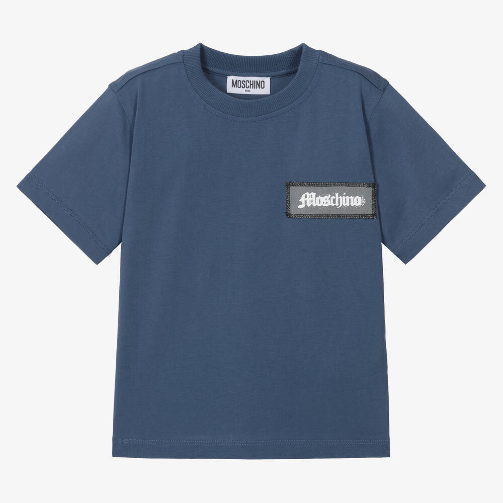 Logo Cotton Jersey T Shirt in Grey - Balenciaga Kids