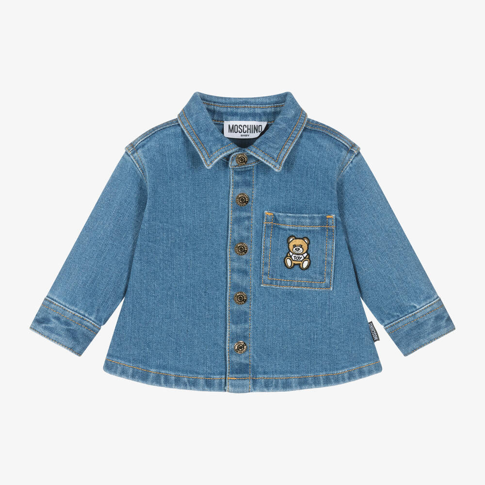 Moschino Baby - Boys Blue Denim Shirt | Childrensalon