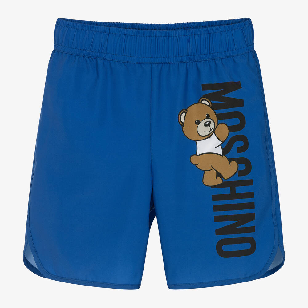 Moschino Kid-Teen - Boys Blue Teddy Bear Swim Shorts | Childrensalon