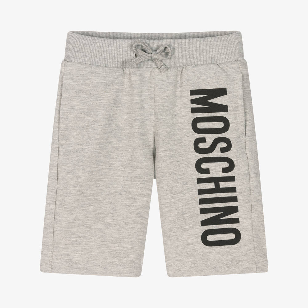 Moschino Kid-Teen - Boys Grey Cotton Jersey Shorts | Childrensalon