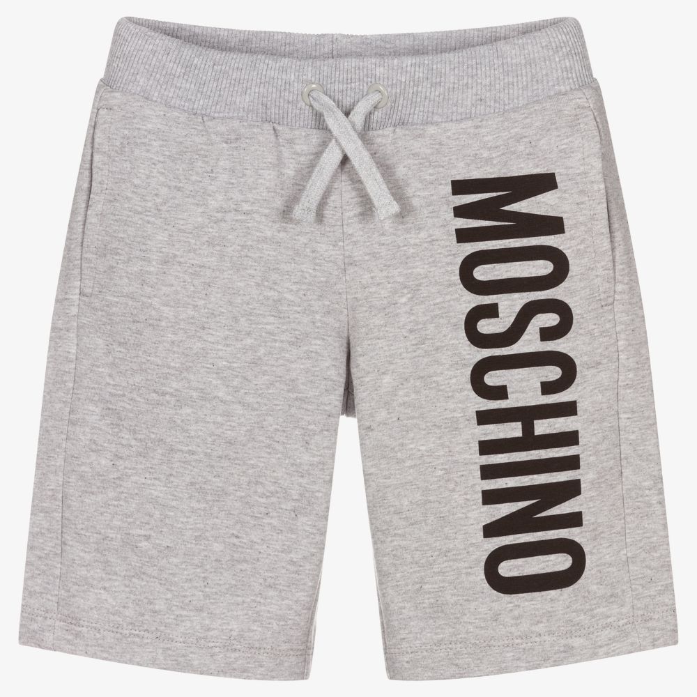 Moschino Kid-Teen - Boys Grey Marl Jersey Shorts | Childrensalon