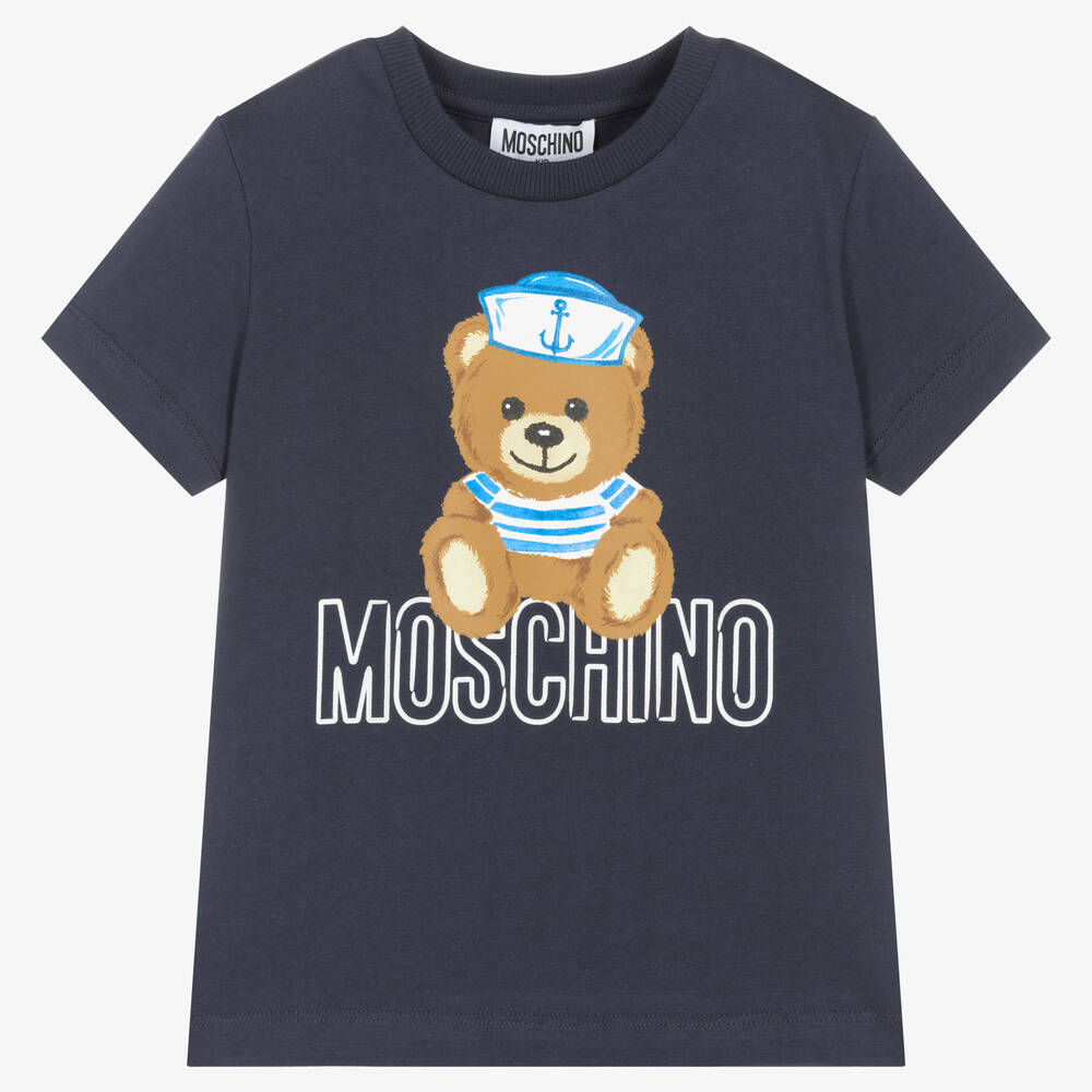 Moschino Kid-teen Babies' Boys Navy Blue Teddy T-shirt