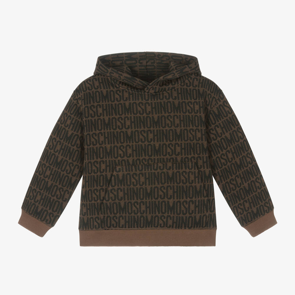 Moschino Kid-Teen - Brown Knitted Hoodie | Childrensalon