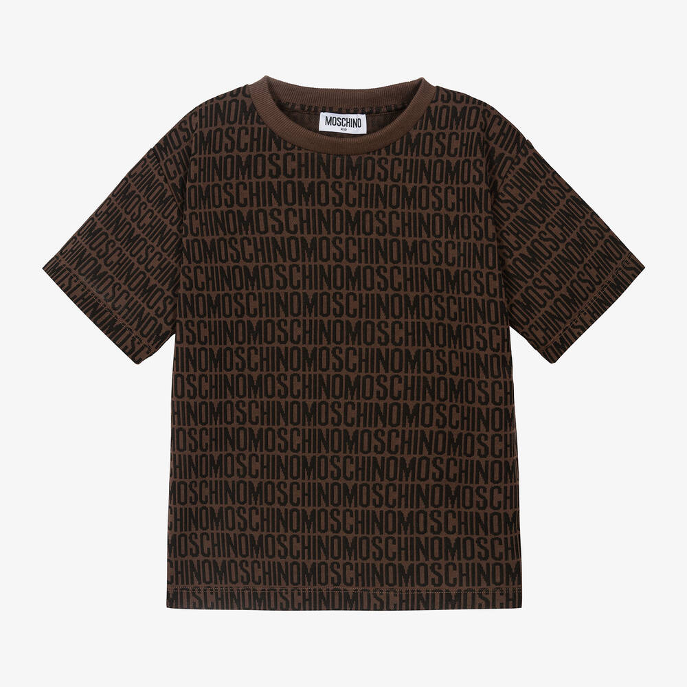 Moschino Kid-Teen - Brown Knitted T-Shirt | Childrensalon