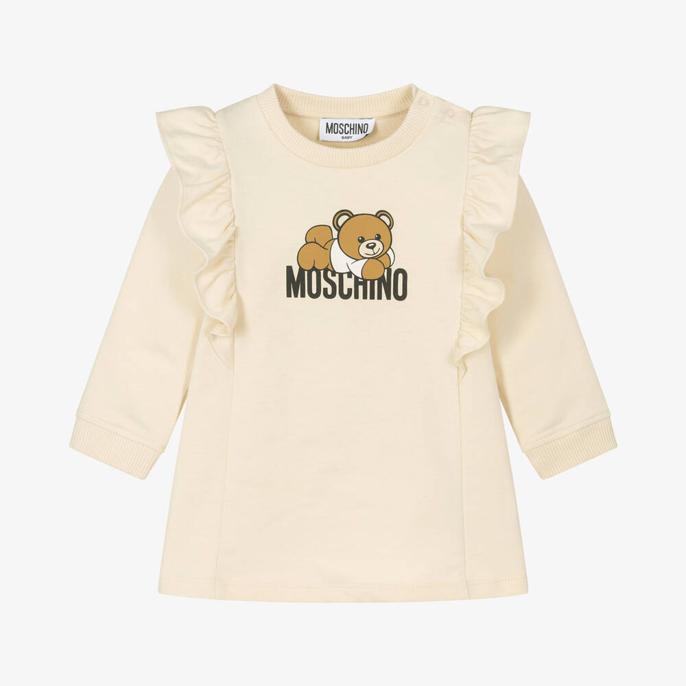 Moschino Baby -  فستان قطن عضوي لون بيج | Childrensalon