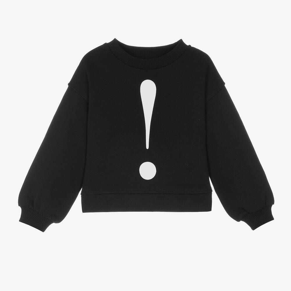 Moschino Kid-teen Kids' Girls Black Cotton Sweatshirt