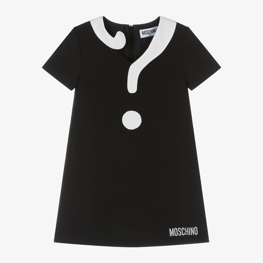 Moschino Kid-Teen - Girls Black Question Mark Dress | Childrensalon