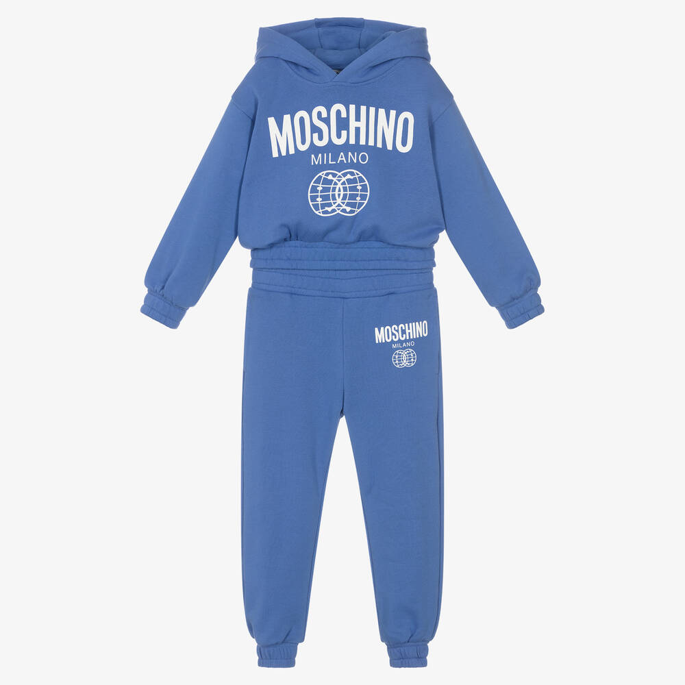 Moschino Kid-Teen - Survêtement Double Smiley bleu | Childrensalon