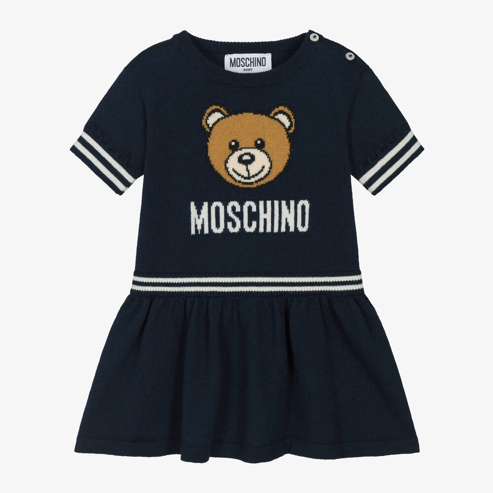 Moschino Baby - Girls Cotton & Wool Knit Dress | Childrensalon