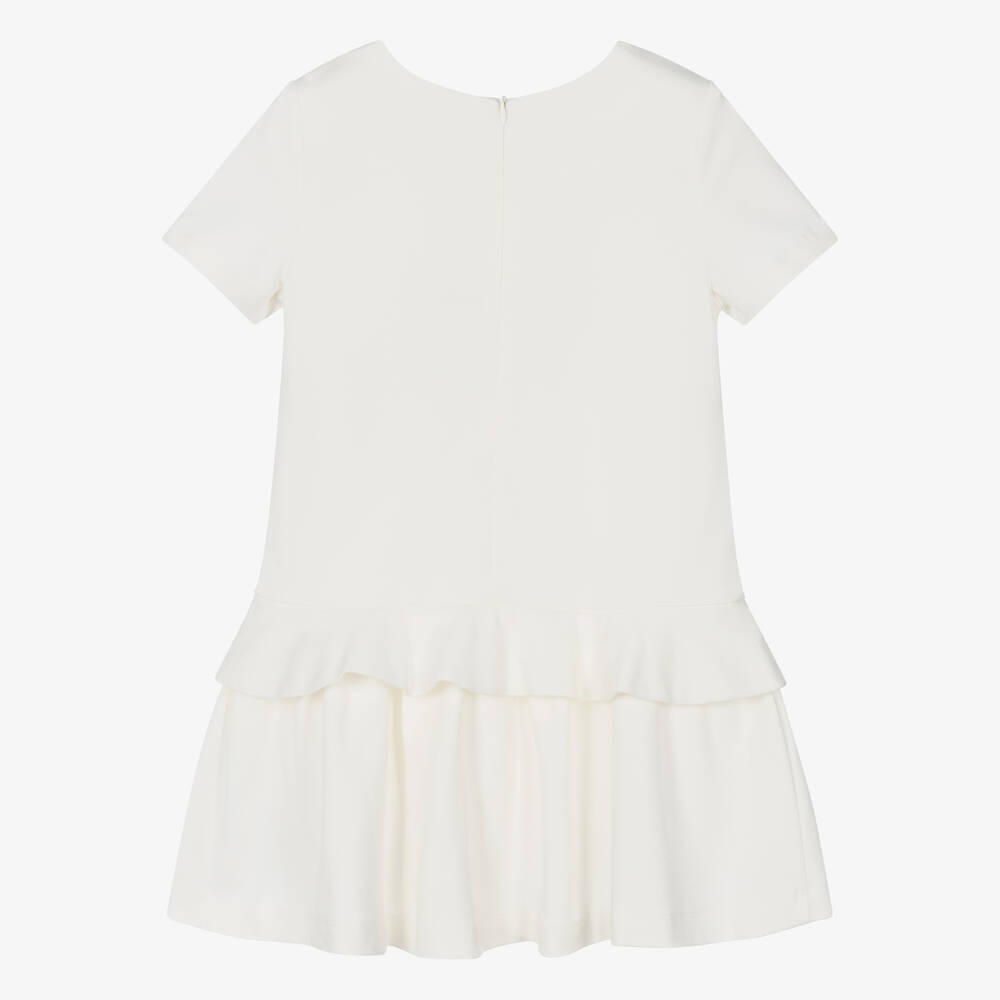 Moschino Kid-Teen - Girls Ivory & Pink Bag Print Dress | Childrensalon