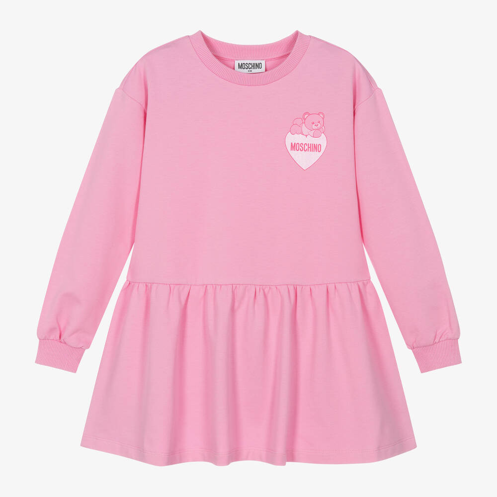 Moschino Kid-Teen - Girls Pink Cotton Dress | Childrensalon
