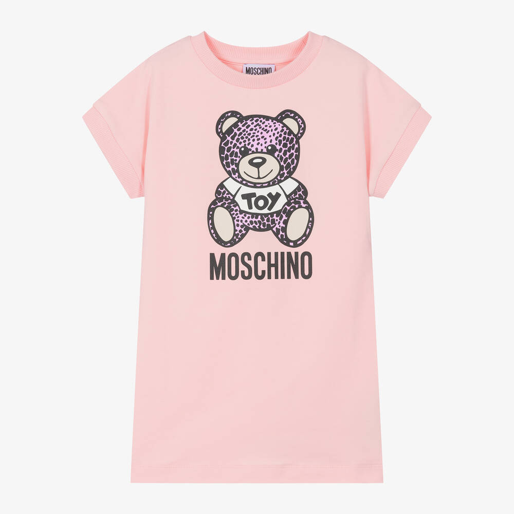 Moschino Kid-Teen -  Girls Pink Cotton Jersey Dress  | Childrensalon