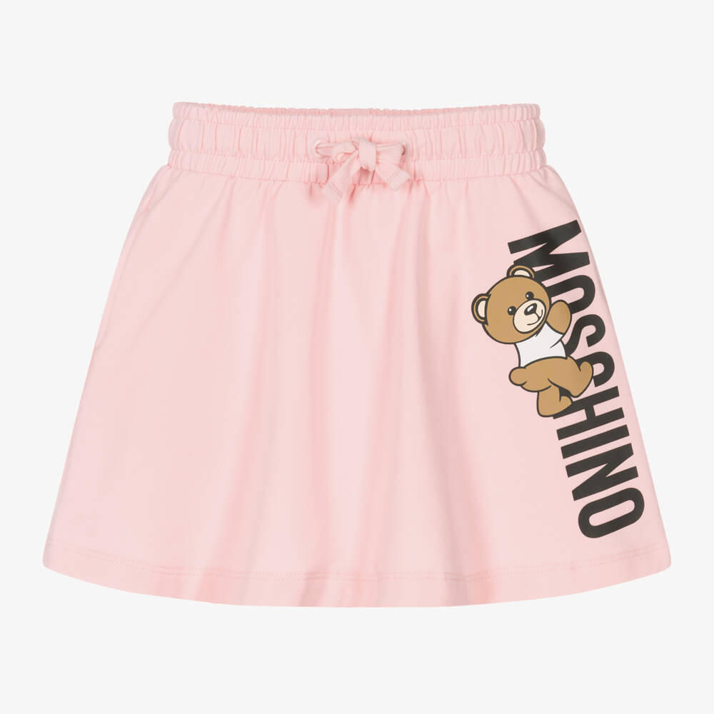 Moschino Kid-Teen - Girls Pink Cotton Teddy Bear Skirt | Childrensalon