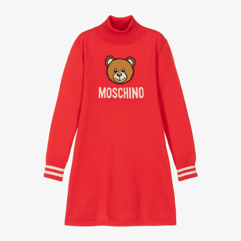 Moschino Kid-Teen - Girls Red Sweater Dress | Childrensalon