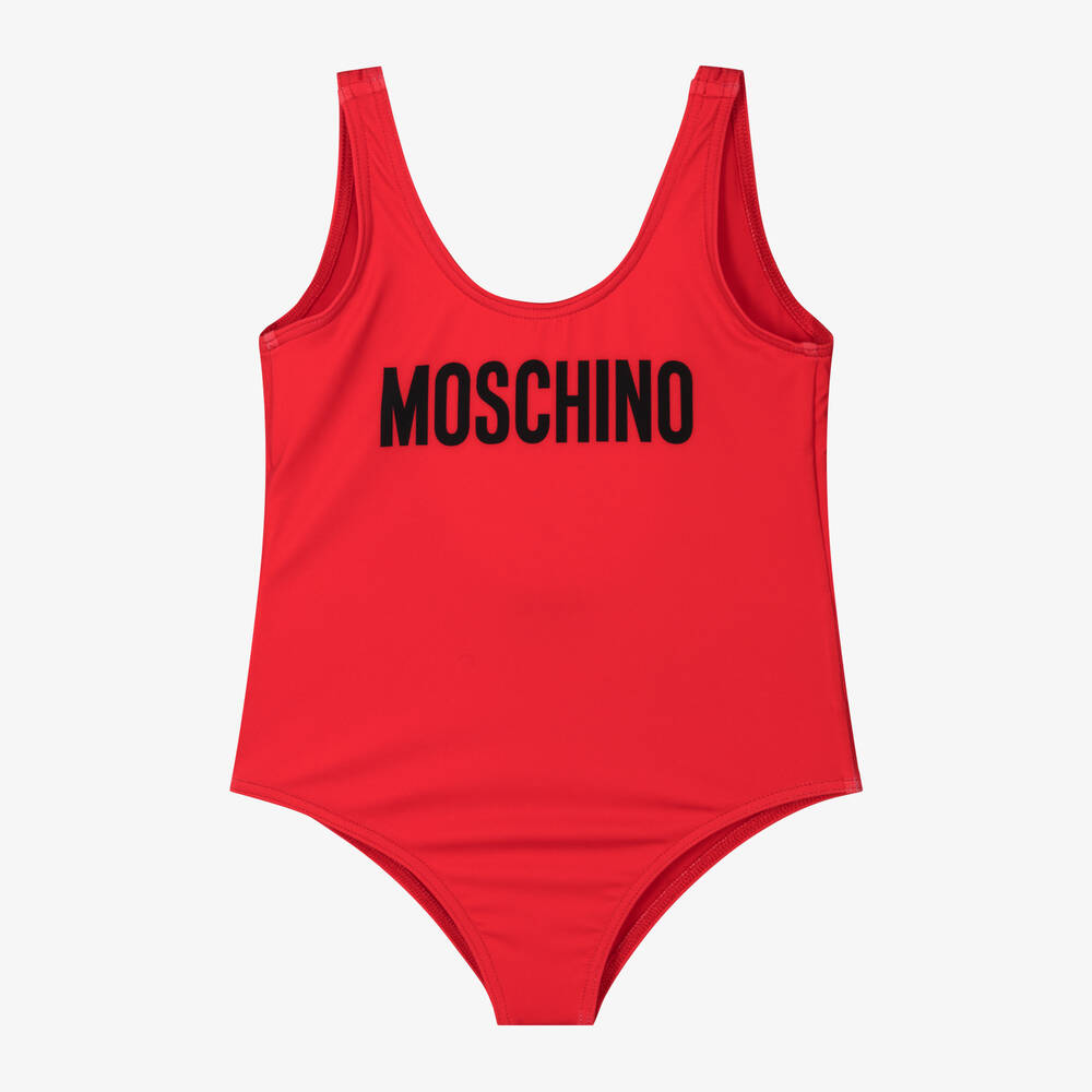 Moschino Kid-Teen - مايّو لون أحمر فاقع للبنات | Childrensalon