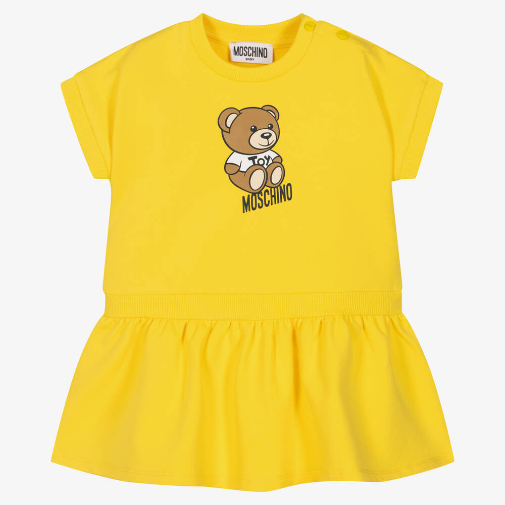 Moschino Baby - Robe jaune en jersey fille | Childrensalon