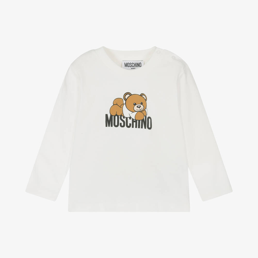 Moschino Baby -  توب تيدي بير قطن لون عاجي | Childrensalon
