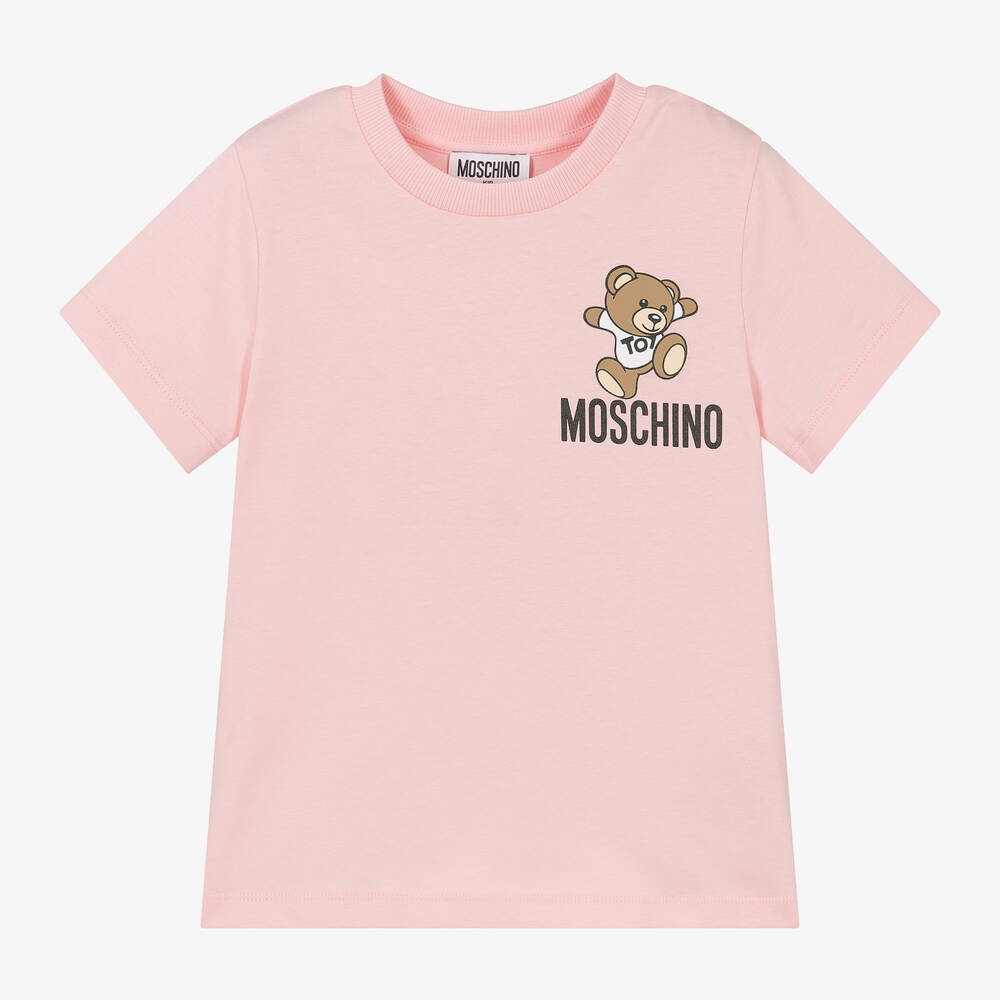 Moschino Kid-teen Kids' Pink Cotton Teddy Bear T-shirt
