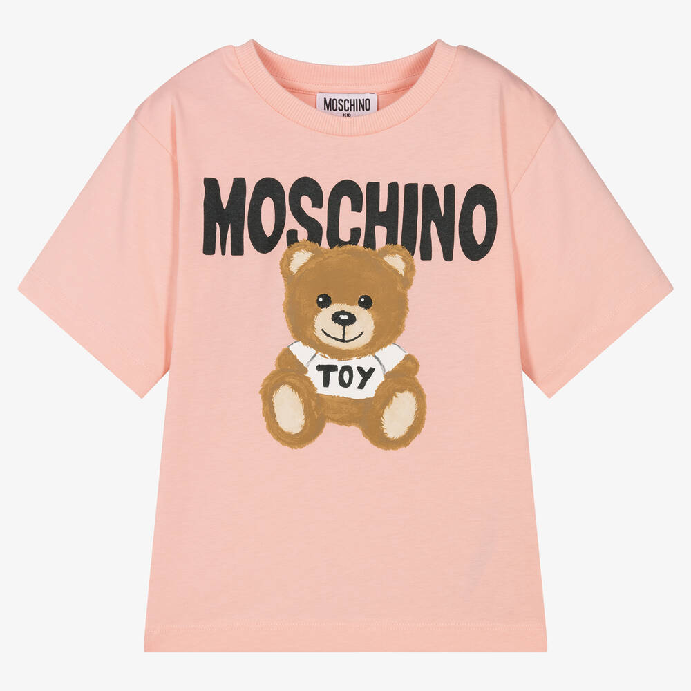 Moschino Kid-Teen - Pink Teddy Bear Maxi T-Shirt | Childrensalon