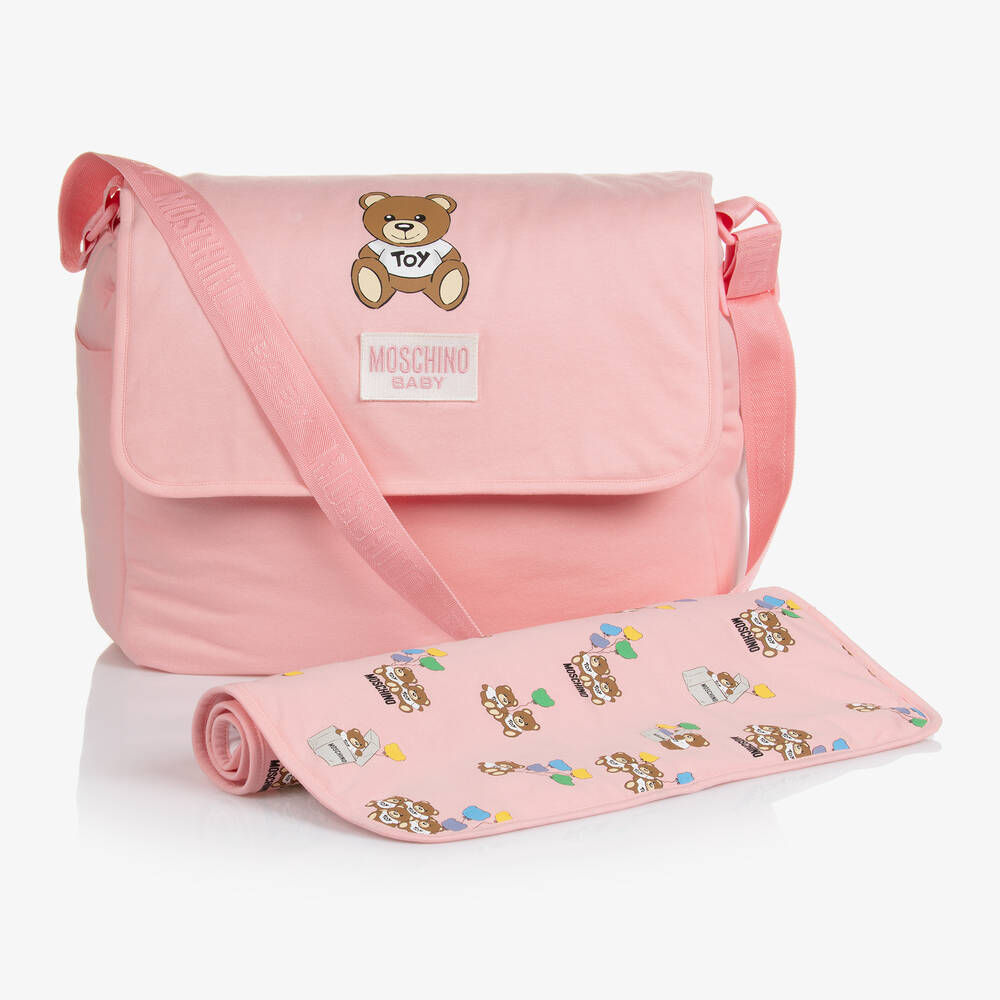 Moschino Pink Teddy Bear Mini Tote Bag at FORZIERI