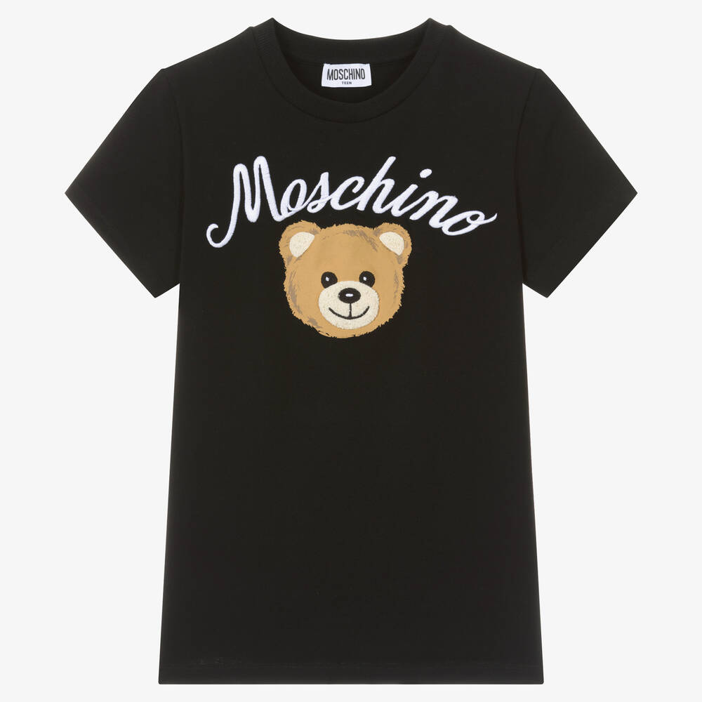 Moschino Kid-teen Teen Black Teddy Bear T-shirt