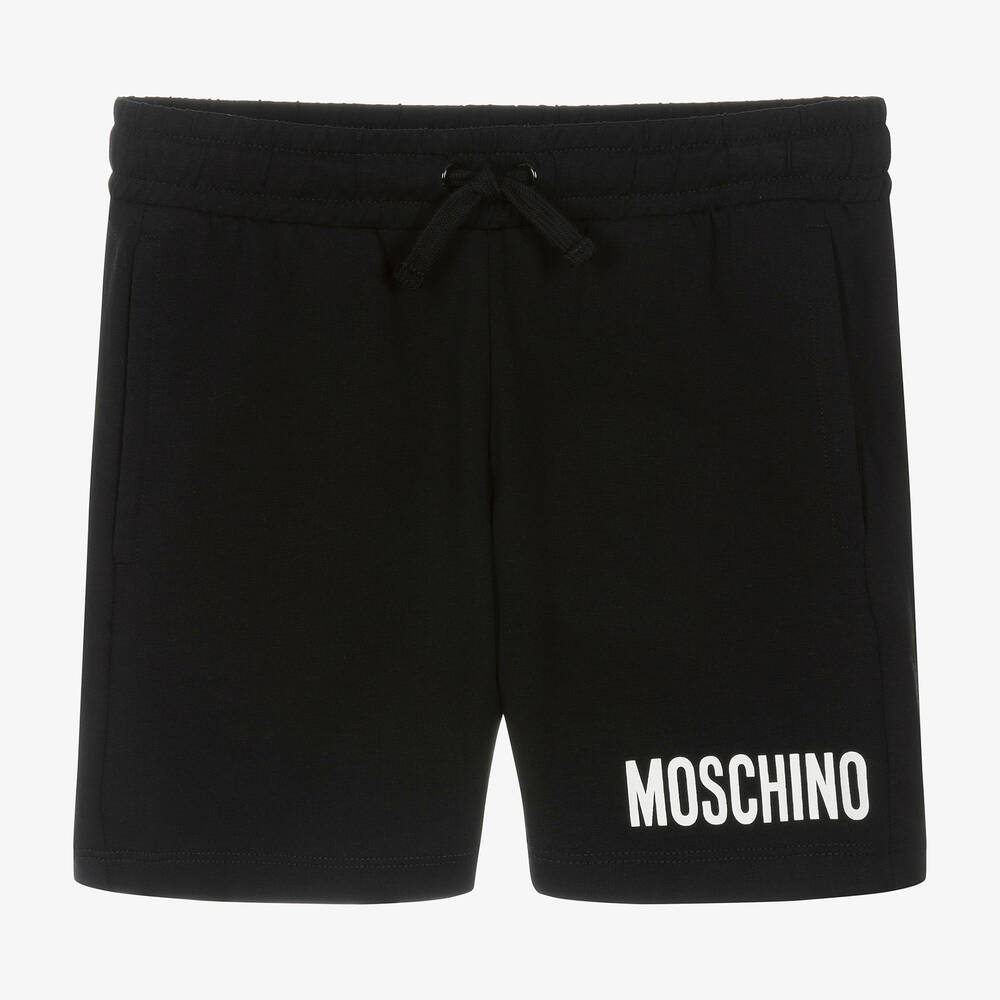Moschino Kid-Teen - Teen Boys Black Cotton Shorts | Childrensalon
