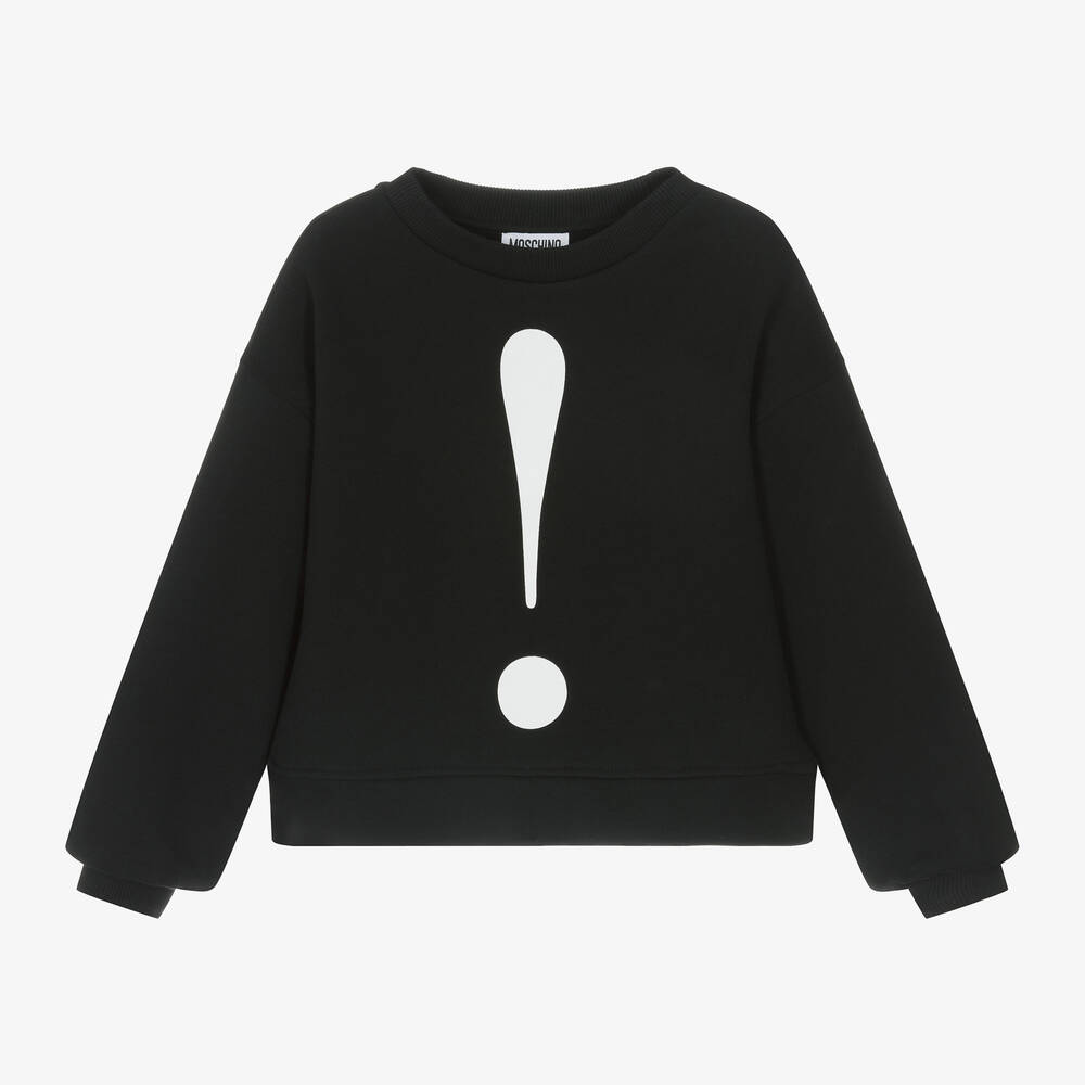 Moschino Kid-Teen - Teen Girls Black Cotton Sweatshirt | Childrensalon