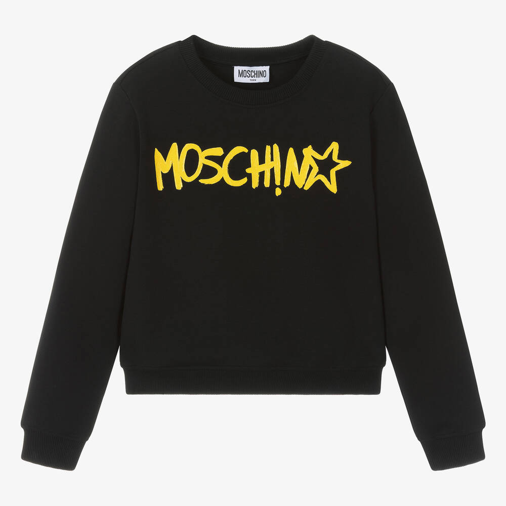 Moschino Kid-Teen - Teen Girls Black Cotton Sweatshirt | Childrensalon