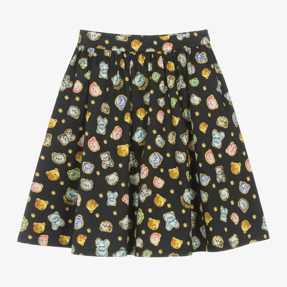 Moschino Kid-Teen - Teen Girls Black Teddy Bear Gems Skirt | Childrensalon