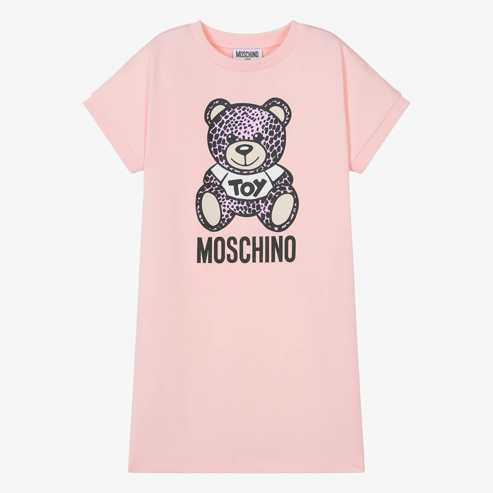 Moschino Kid-Teen - Teen Girls Pink Cotton Bear Dress | Childrensalon