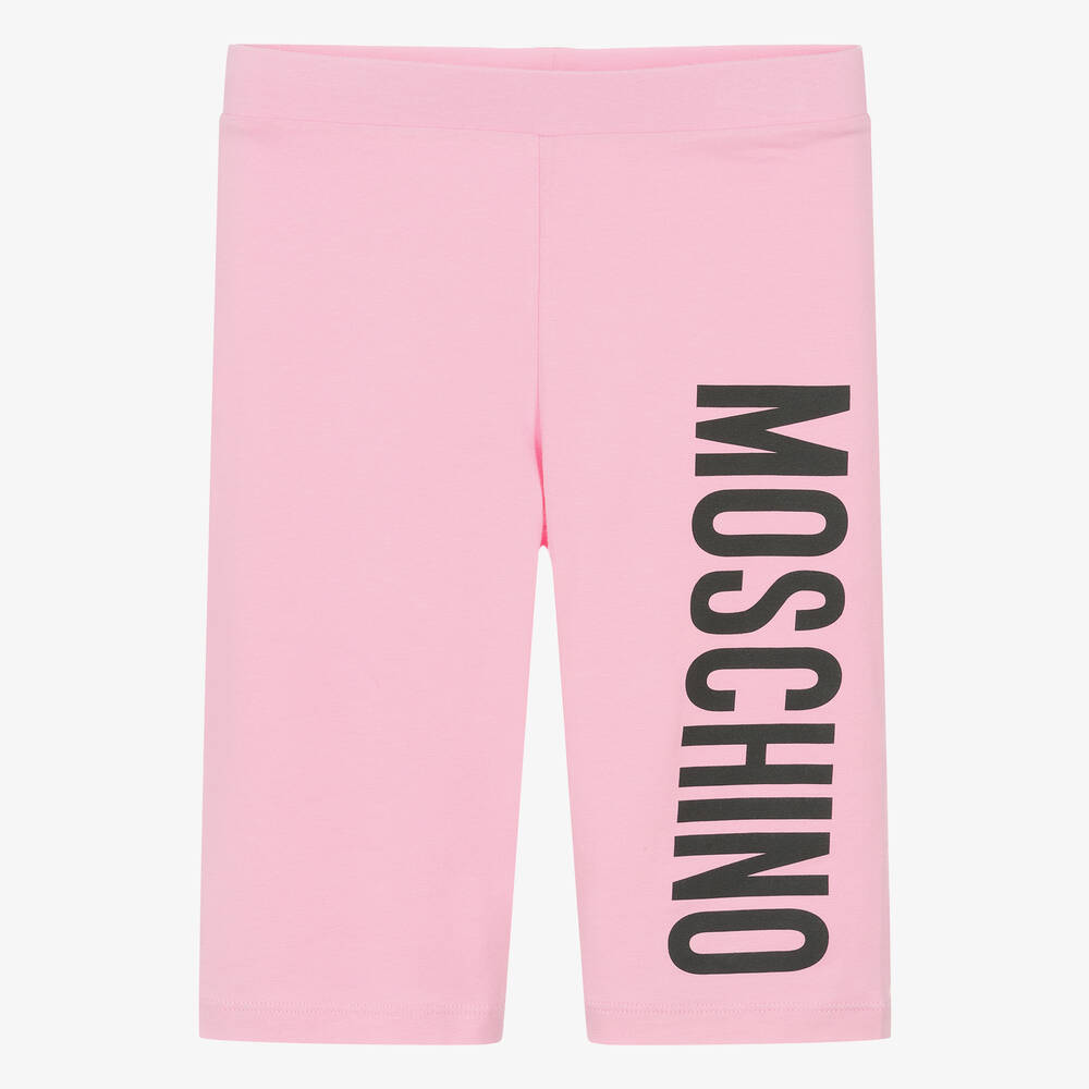 Moschino Kid-Teen - Teen Girls Pink Cotton Cycling Shorts | Childrensalon