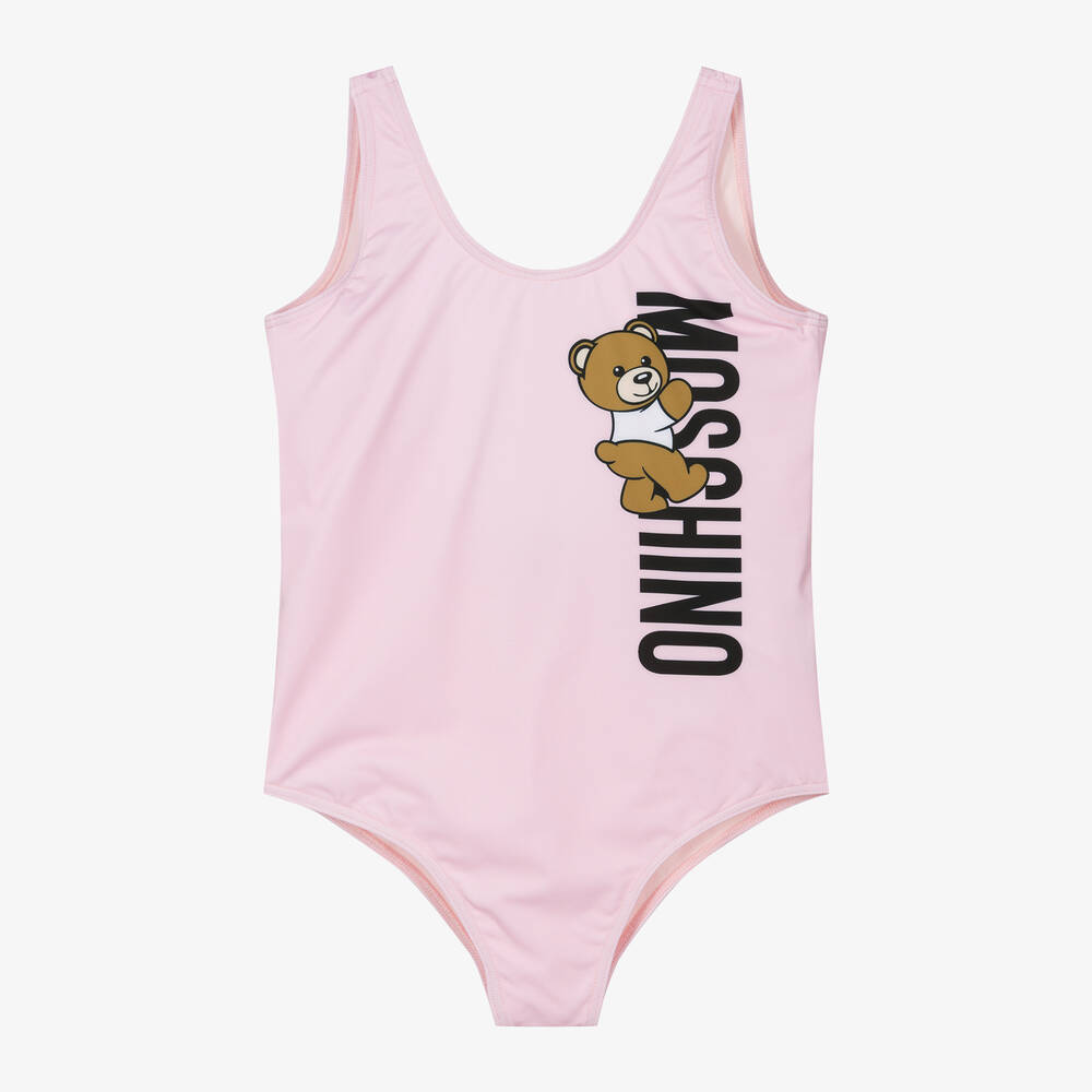 Moschino Kid-teen Teen Girls Pink Teddy Bear Swimsuit
