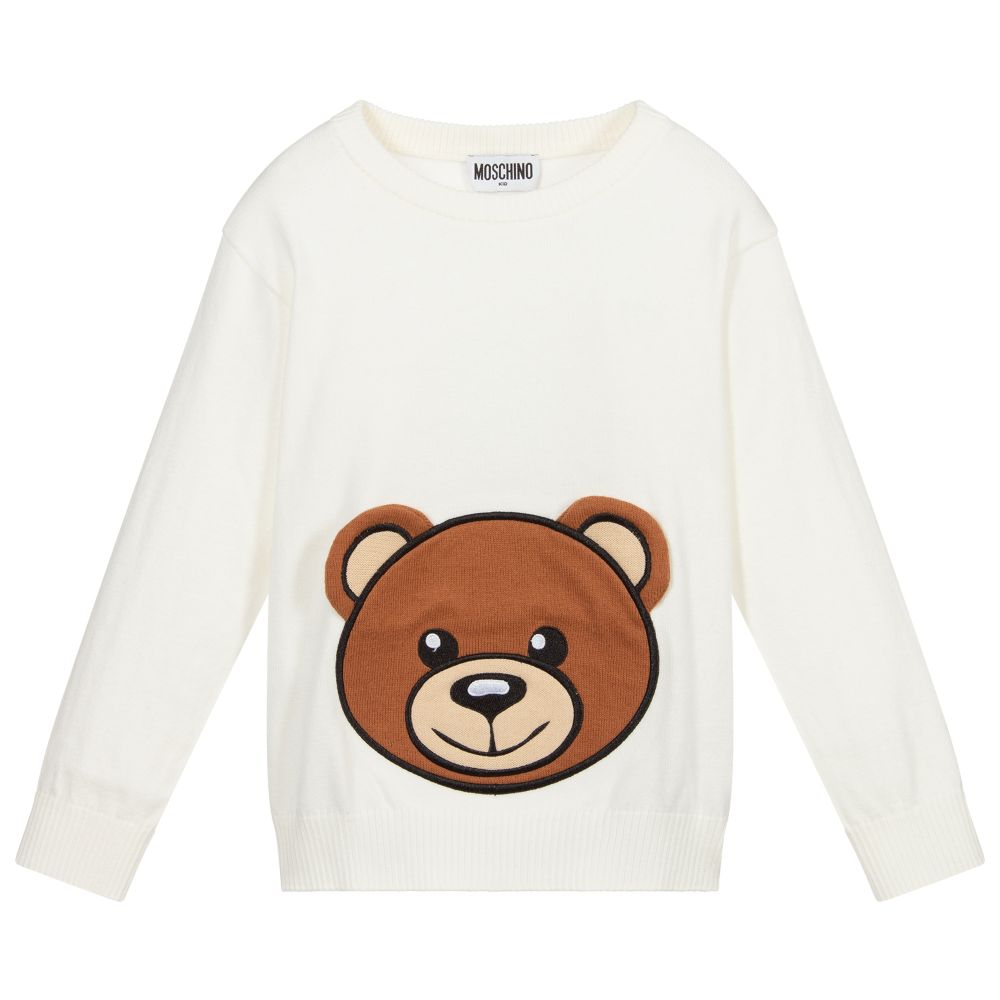 Moschino Kid-Teen - Teen Ivory Logo Sweater | Childrensalon