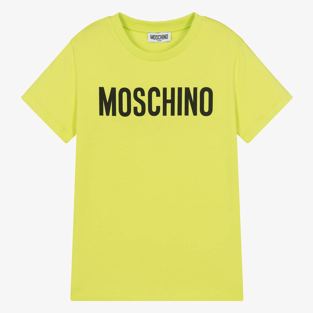 Moschino Kid-Teen - Teen Lime Green Cotton T-Shirt | Childrensalon