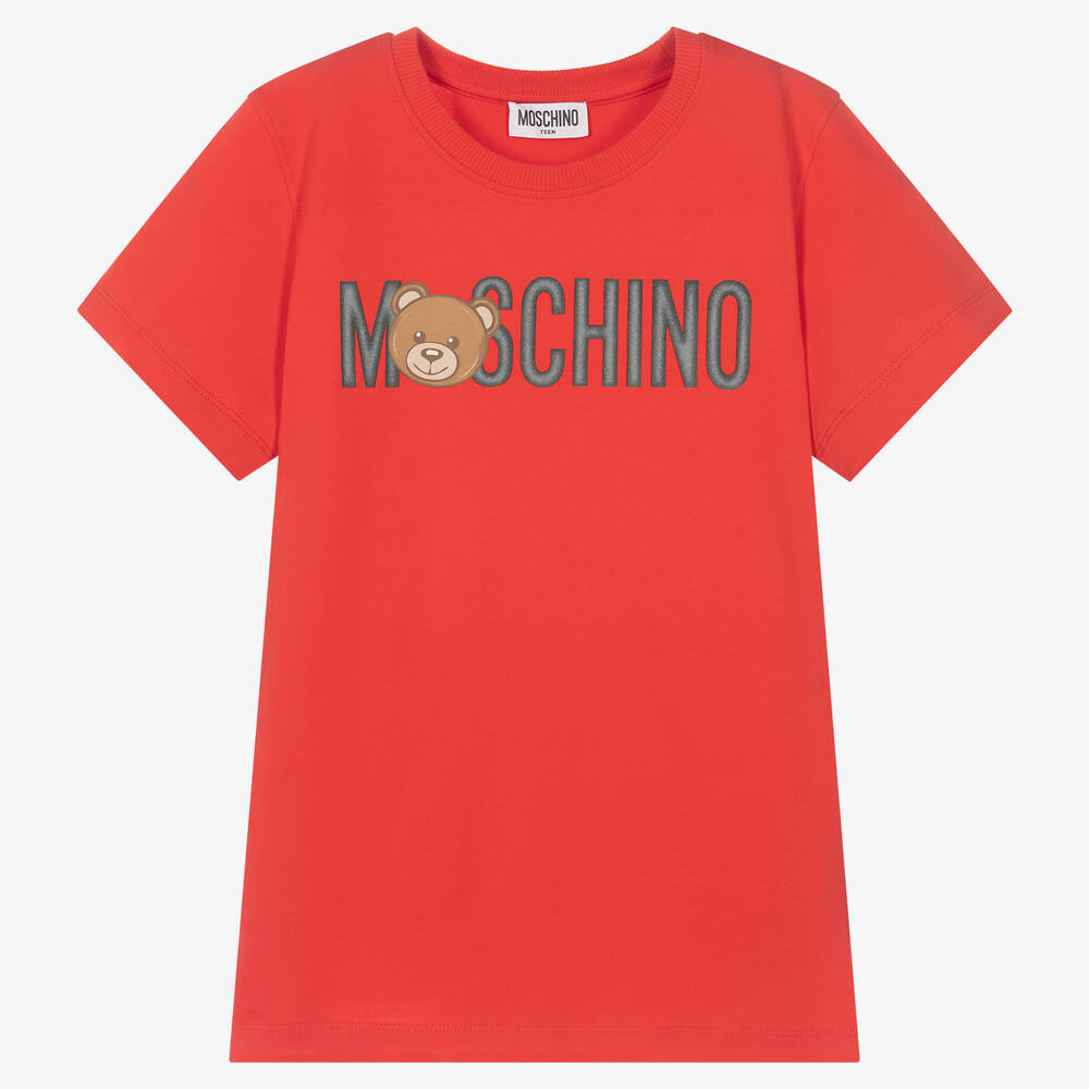 Moschino Kid-Teen - T-shirt rouge en coton Ado | Childrensalon