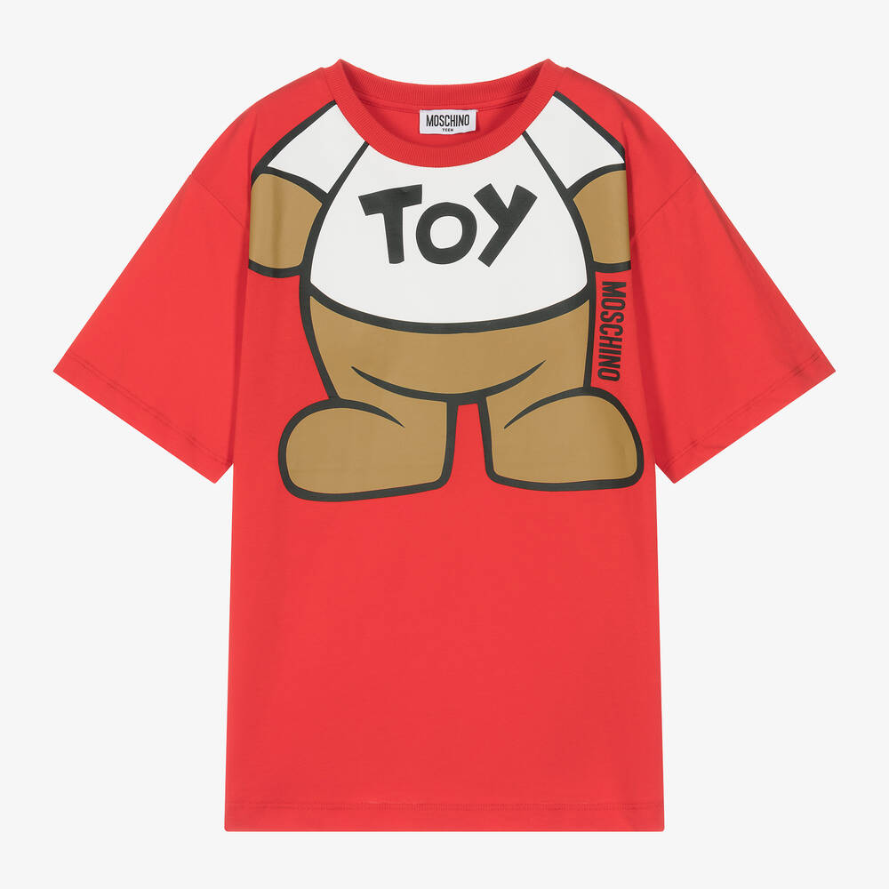Moschino Kid-Teen - Teen Red Cotton T-Shirt | Childrensalon