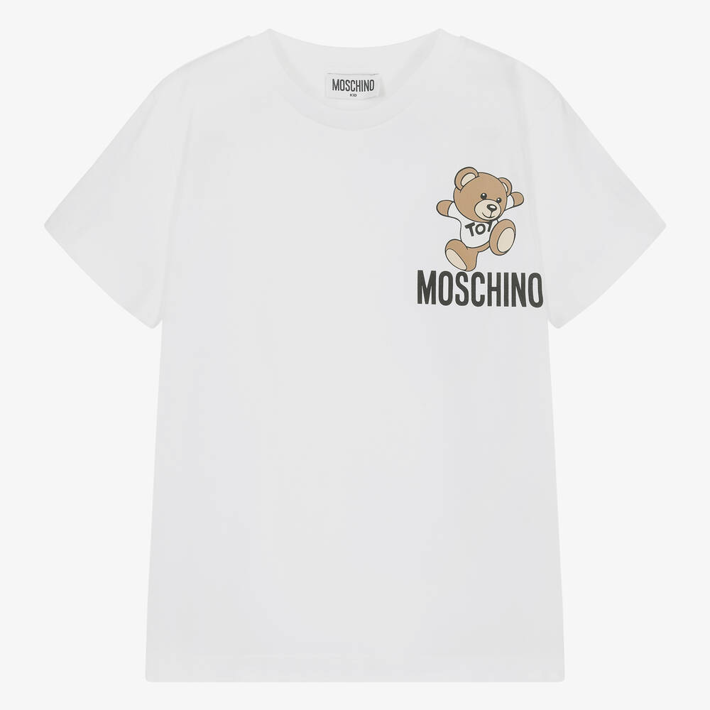 Moschino Kid-Teen - تيشيرت قطن لون أبيض  | Childrensalon