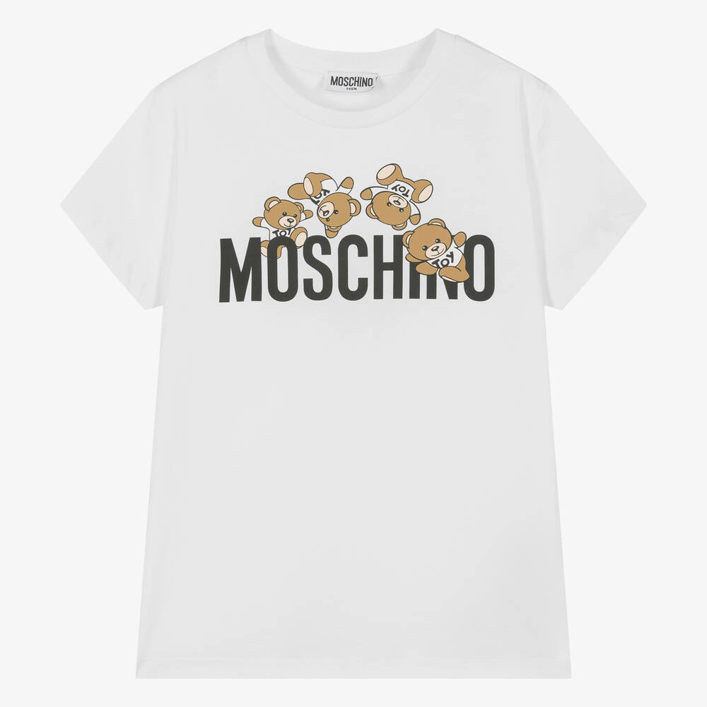 Moschino Kid-teen Teen White Cotton Teddy Bear T-shirt