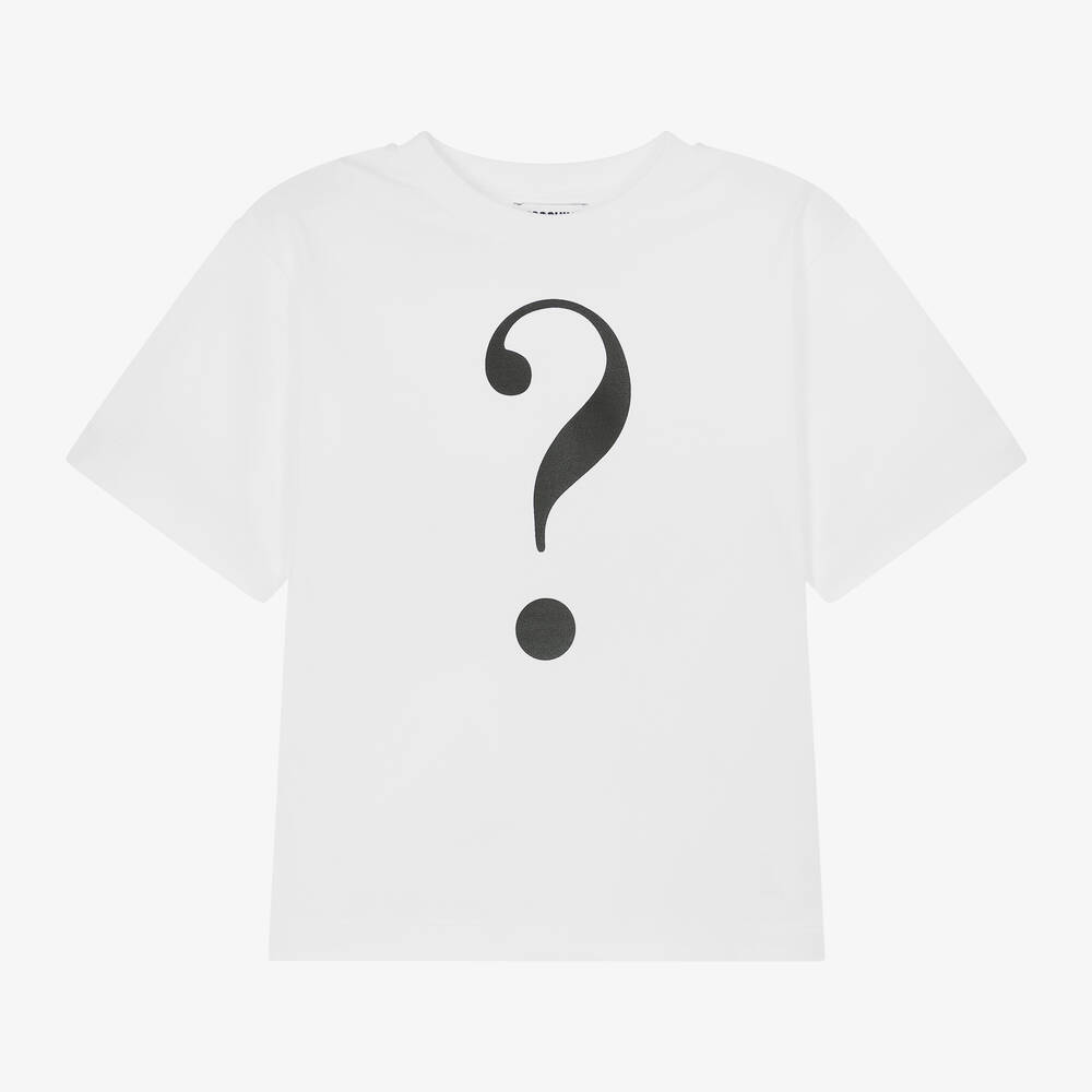 Moschino Kid-Teen - White Cotton T-Shirt | Childrensalon