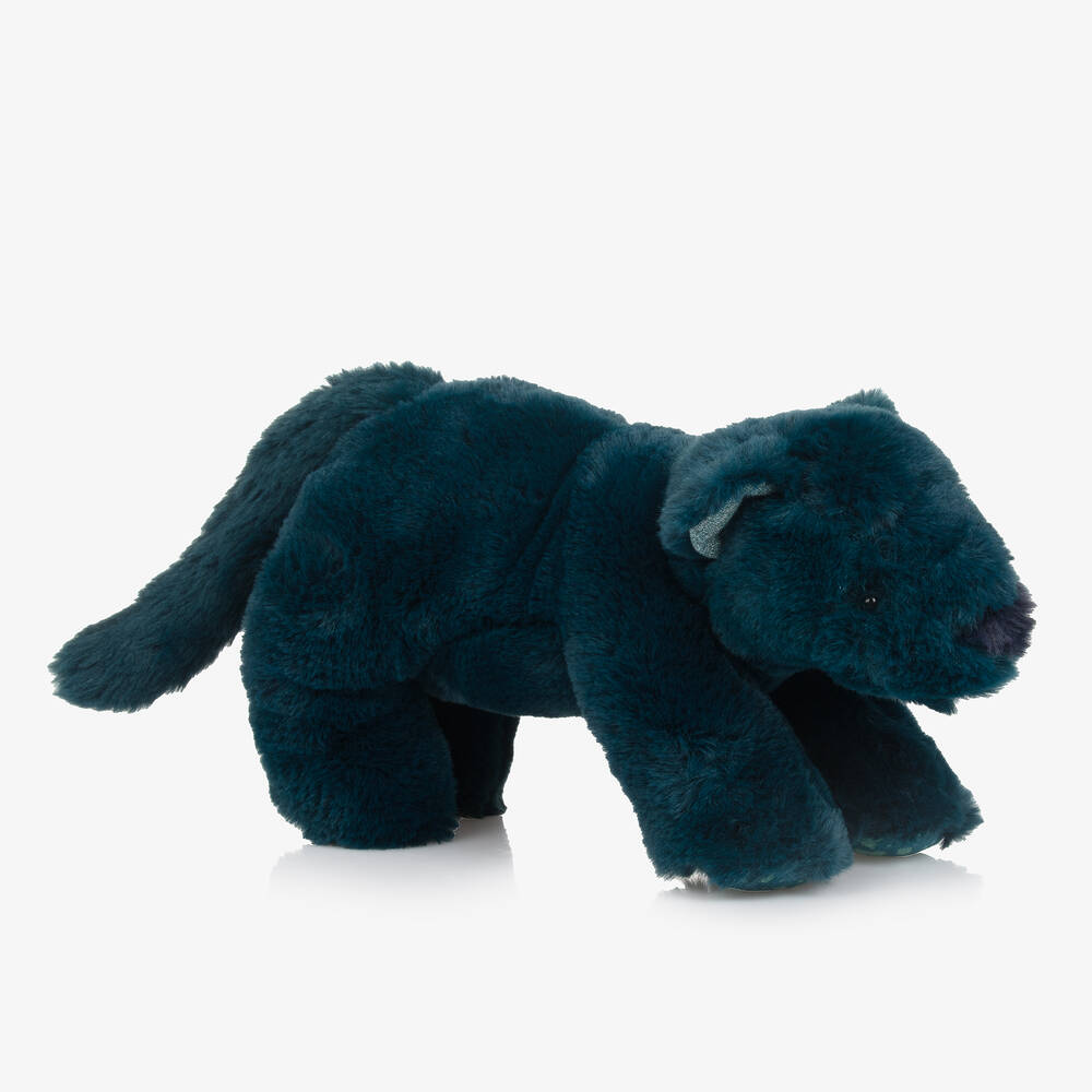 Moulin Roty - Blue Small Panther Soft Toy (26cm) | Childrensalon