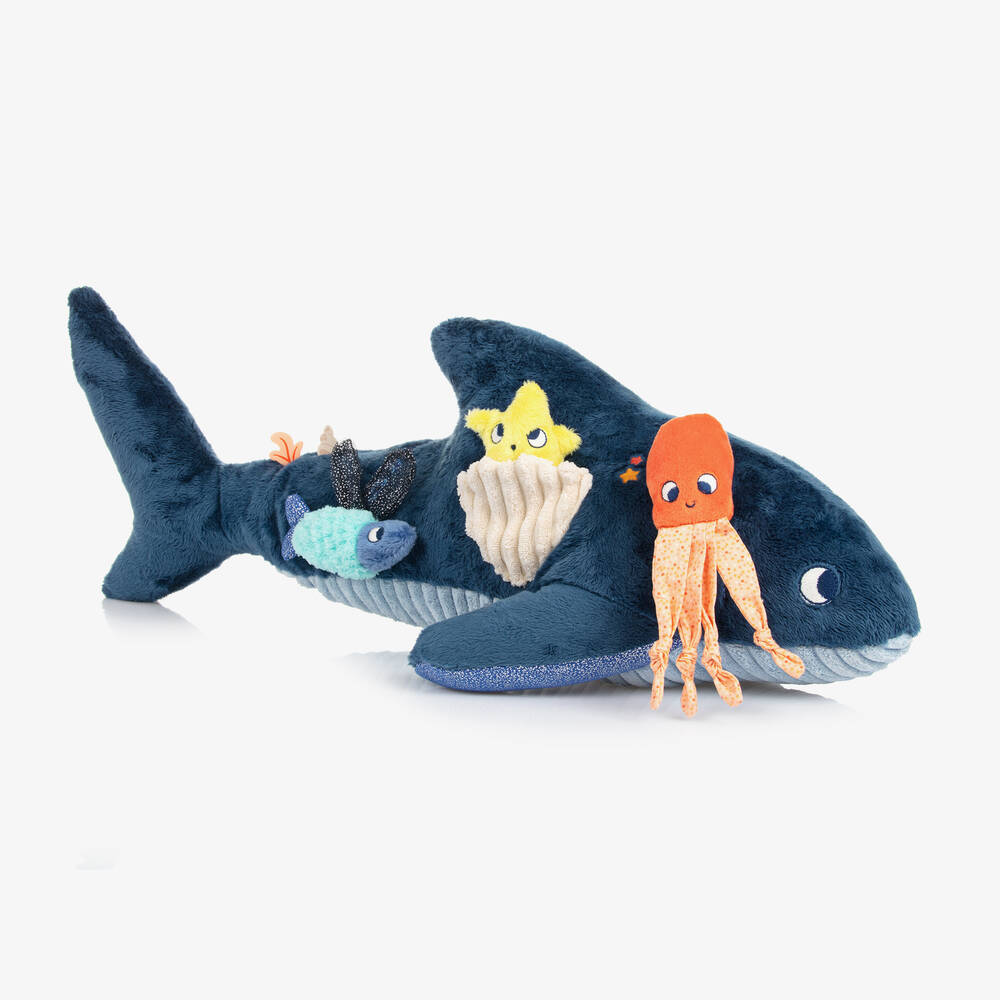 Moulin Roty - Blue Whale Soft Activity Toy (58cm) | Childrensalon