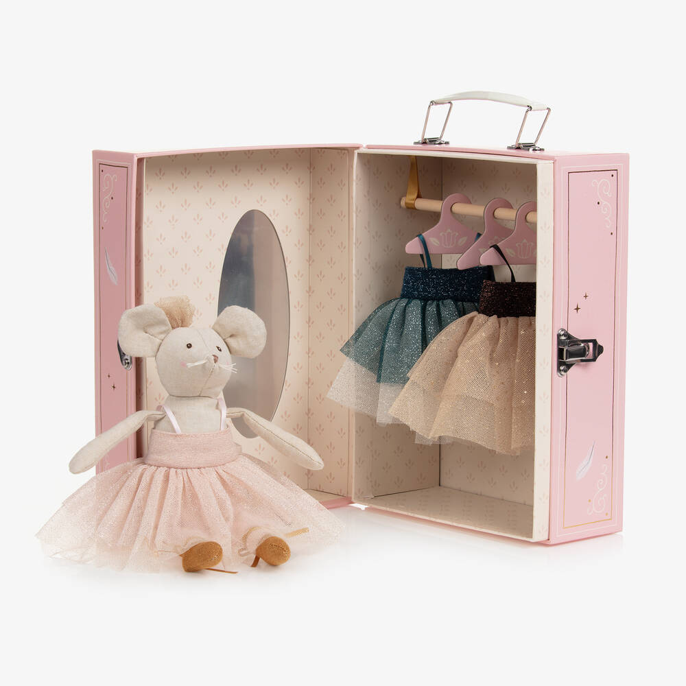 Moulin Roty - Weiches Maus- und Kleiderschrank-Spielzeug  | Childrensalon