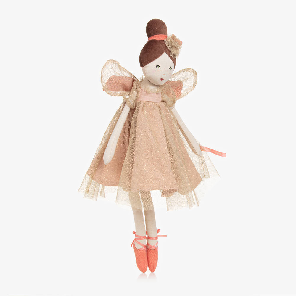 Moulin Roty - Pink & Gold Tulle Fairy Doll (45cm) | Childrensalon