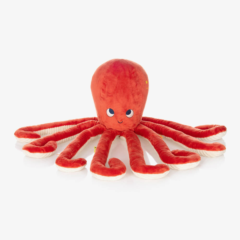 Moulin Roty - Red Large Octopus Soft Toy (76cm) | Childrensalon