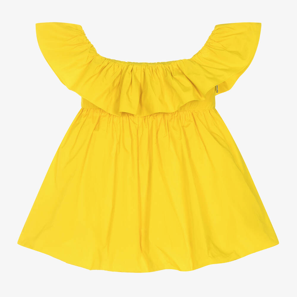 MSGM - Girls Yellow Taffeta Bubble Dress | Childrensalon
